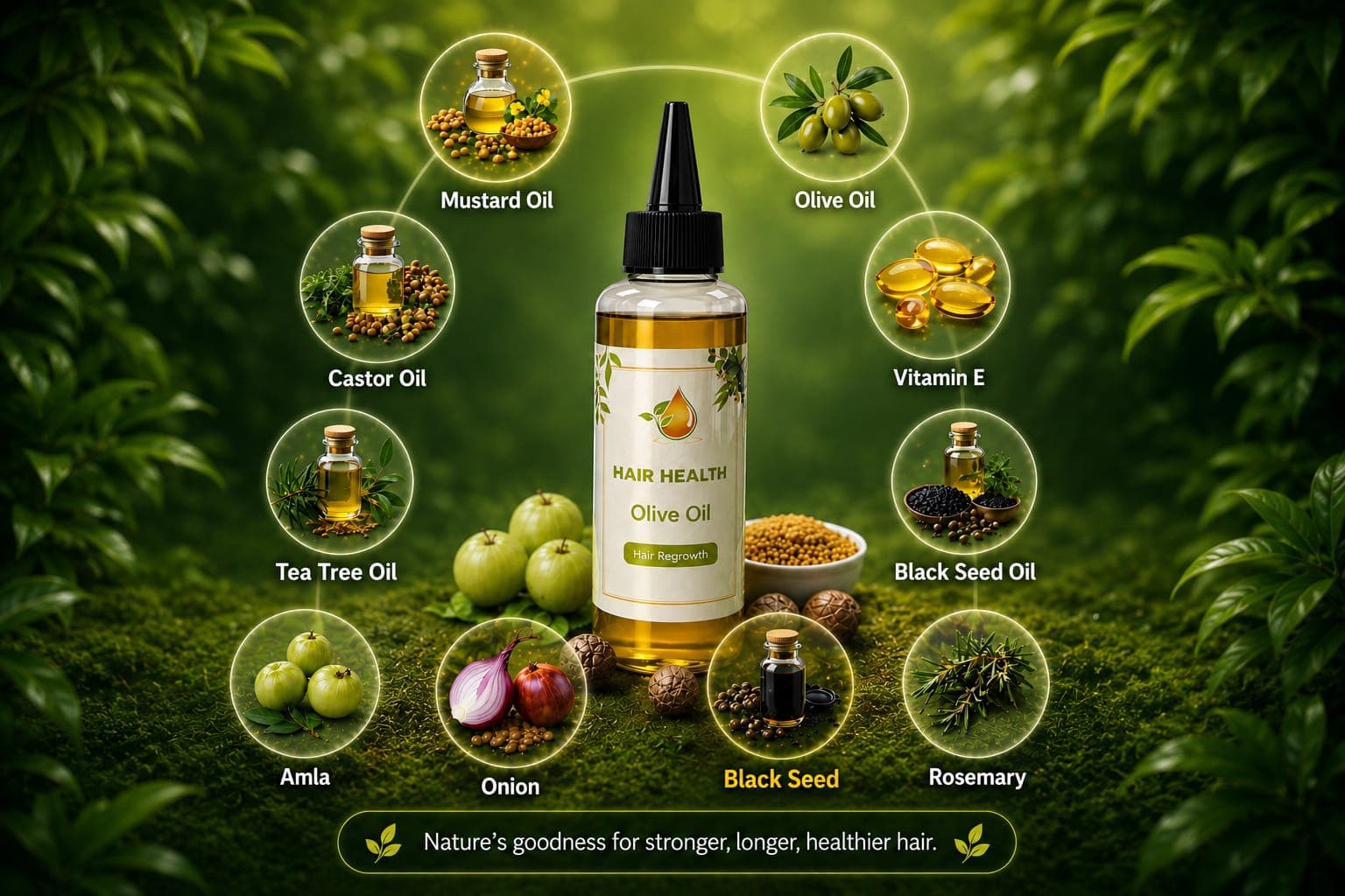 Luxurious hair oil for beautiful, healthy hair